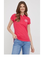 Bluzka polo damski kolor różowy - Answear.com Tommy Hilfiger