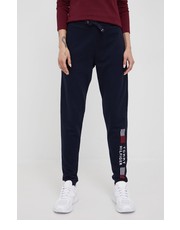 Spodnie spodnie dresowe damskie kolor granatowy gładkie - Answear.com Tommy Hilfiger