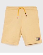 Spodnie szorty bawełniane dziecięce kolor żółty - Answear.com Tommy Hilfiger