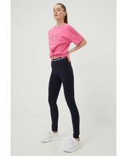 Legginsy legginsy damskie kolor granatowy gładkie - Answear.com Tommy Hilfiger