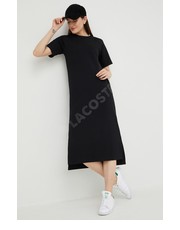 Sukienka sukienka kolor czarny midi prosta - Answear.com Lacoste