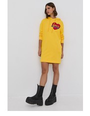 Sukienka Sukienka kolor żółty mini prosta - Answear.com Love Moschino