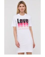 Sukienka sukienka kolor biały mini prosta - Answear.com Love Moschino