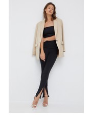Spodnie spodnie damskie kolor czarny dopasowane medium waist - Answear.com Calvin Klein 