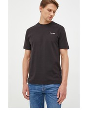 T-shirt - koszulka męska t-shirt bawełniany kolor czarny gładki - Answear.com Calvin Klein 