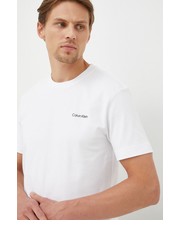 T-shirt - koszulka męska t-shirt bawełniany kolor biały gładki - Answear.com Calvin Klein 