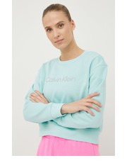 Bluza Performance bluza dresowa CK Essentials damska kolor turkusowy z nadrukiem - Answear.com Calvin Klein 