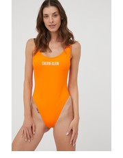 Strój kąpielowy strój kąpielowy kolor pomarańczowy lekko usztywniona miseczka - Answear.com Calvin Klein 