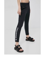 Spodnie spodnie dresowe damskie kolor czarny z aplikacją - Answear.com Converse