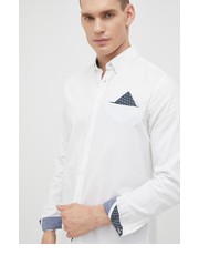 Koszula męska koszula męska kolor biały slim z kołnierzykiem button-down - Answear.com Tom Tailor