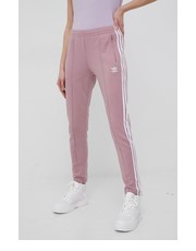 Spodnie adidas Originals spodnie damskie kolor różowy gładkie - Answear.com Adidas Originals