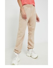 Spodnie adidas Originals spodnie dresowe damskie kolor beżowy gładkie - Answear.com Adidas Originals