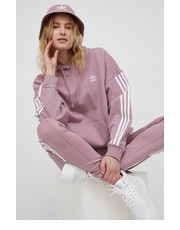 Bluza adidas Originals bluza bawełniana Adicolor damska kolor różowy z kapturem gładka - Answear.com Adidas Originals