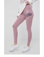 Legginsy adidas Originals legginsy damskie kolor różowy z aplikacją - Answear.com Adidas Originals