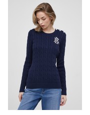 Sweter sweter bawełniany damski kolor granatowy lekki - Answear.com Lauren Ralph Lauren
