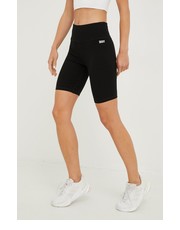 Spodnie szorty damskie kolor czarny gładkie high waist - Answear.com Dkny