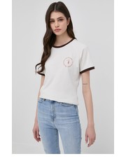 Bluzka T-shirt damski kolor biały - Answear.com Trussardi