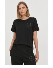 Bluzka t-shirt bawełniany kolor czarny - Answear.com Trussardi