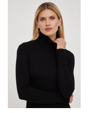 Sweter sweter kaszmirowy damski kolor czarny lekki z golfem - Answear.com Trussardi