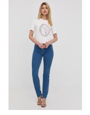 Jeansy jeansy 105 damskie medium waist - Answear.com Trussardi