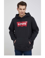 Bluza męska Levis bluza bawełniana męska kolor czarny z kapturem z nadrukiem - Answear.com Levi’s