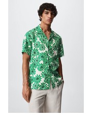Koszula męska koszula bawełniana Bosch męska kolor zielony regular - Answear.com Mango Man
