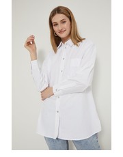 Koszula koszula damska kolor biały regular z kołnierzykiem klasycznym - Answear.com Medicine