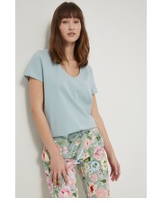 Bluzka t-shirt damski kolor turkusowy - Answear.com Medicine