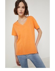 Bluzka t-shirt bawełniany kolor pomarańczowy - Answear.com Medicine