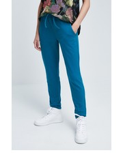 Spodnie spodnie dresowe damskie kolor turkusowy wzorzyste - Answear.com Medicine