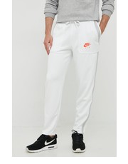 Spodnie męskie Spodnie męskie kolor biały gładkie - Answear.com Nike Sportswear