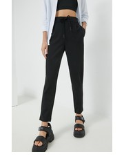 Spodnie spodnie damskie kolor czarny proste high waist - Answear.com Only
