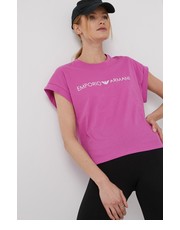 Bluzka t-shirt bawełniany kolor różowy - Answear.com Emporio Armani Underwear