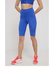 Spodnie Adidas by Stella McCartney szorty treningowe damskie gładkie high waist - Answear.com Adidas By Stella Mccartney