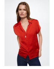 Koszula koszula Sassa damska kolor czerwony relaxed z kołnierzykiem klasycznym - Answear.com Mango