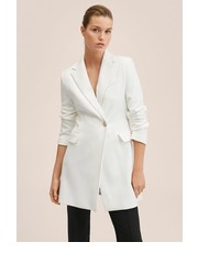 Płaszcz płaszcz Sugus damski kolor biały przejściowy - Answear.com Mango