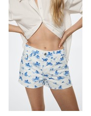 Spodnie szorty Palmeras damskie kolor biały wzorzyste medium waist - Answear.com Mango