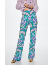 Spodnie spodnie Abby damskie kolor fioletowy proste high waist - Answear.com Mango