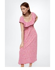 Sukienka sukienka Soraya kolor różowy midi rozkloszowana - Answear.com Mango