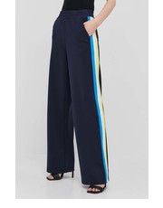 Spodnie spodnie damskie kolor granatowy szerokie high waist - Answear.com Silvian Heach