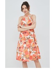 Sukienka sukienka bawełniana kolor pomarańczowy mini rozkloszowana - Answear.com Vero Moda