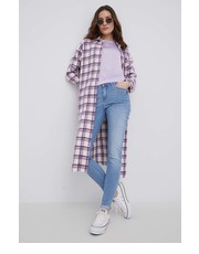 Koszula koszula damska kolor fioletowy regular - Answear.com Vila