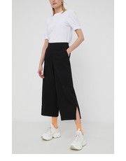 Spodnie spodnie damskie kolor czarny szerokie high waist - Answear.com Vila
