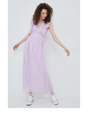 Sukienka sukienka kolor fioletowy maxi rozkloszowana - Answear.com Vila