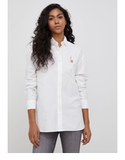 Koszula koszula bawełniana damska kolor biały relaxed z kołnierzykiem klasycznym - Answear.com Polo Ralph Lauren