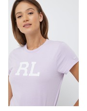 Bluzka t-shirt bawełniany kolor fioletowy - Answear.com Polo Ralph Lauren