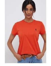 Bluzka t-shirt bawełniany kolor pomarańczowy - Answear.com Polo Ralph Lauren