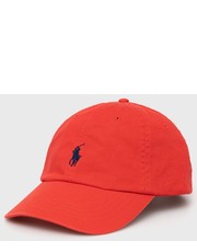 Czapka czapka bawełniana kolor czerwony z aplikacją - Answear.com Polo Ralph Lauren