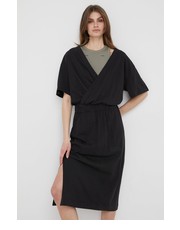 Sukienka sukienka bawełniana kolor czarny maxi oversize - Answear.com G-Star Raw