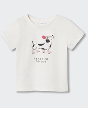Koszulka t-shirt bawełniany dziecięcy Animals kolor biały - Answear.com Mango Kids